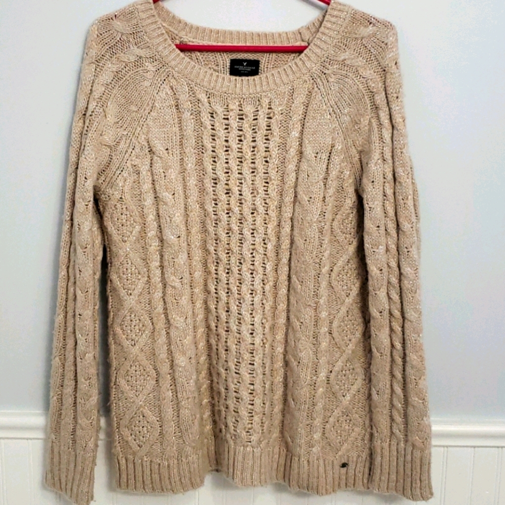 AE Pink Sparkly Sweater